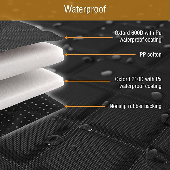 Active Pets Dog Car Seat Cover, Waterproof Front Seat Protector for SUV Truck Sedan, Pet Safety Travel Comfort System with Universal Fit, Orange-Mewly Pet