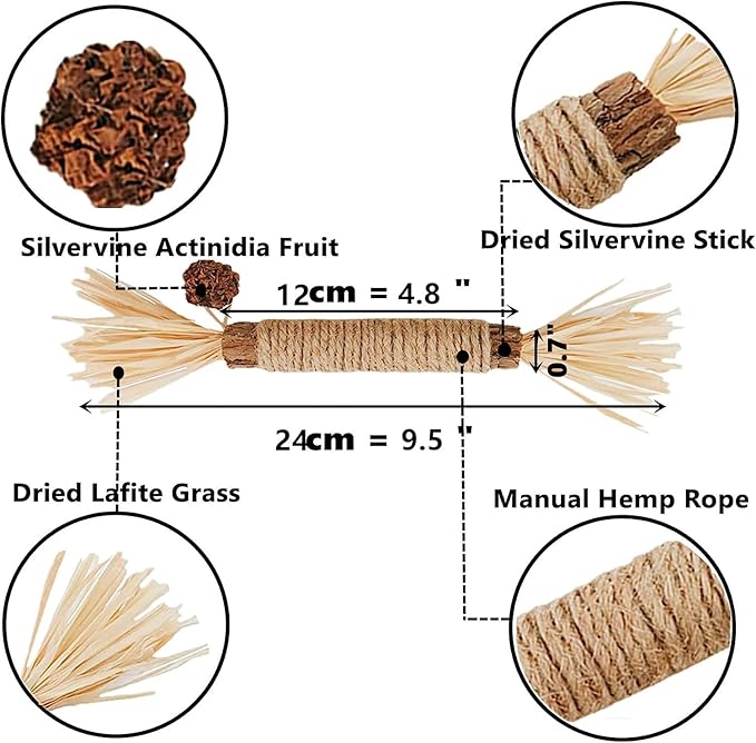 Cat Toys 21Pack Silvervine Chew Stick Kitten Treat Catnip Toy Kitty Natural Stuff Catnip for Cleaning Teeth Indoor Dental Snack Interactive-Mewly Pet