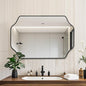 CULER Black Bathroom Wall Mirror,20 x 30 Inch Rectangle Vanity Modern Tempered Glass Mirror for Bedroom,Living Room,Entryway