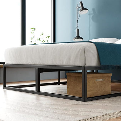 Zinus Joseph 14 Inch Platform Bed Frame, Wood Slat Support, No Box Spring Needed, Eco Friendly WonderBox(TM) Packaging, Easy Assembly, Black, Full