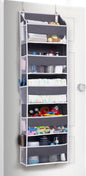 ULG 1 Pack Compact Size Over Door Organizer Slim Door Storage for Small-Sized Doors, 5 Shelves, Dark Gray