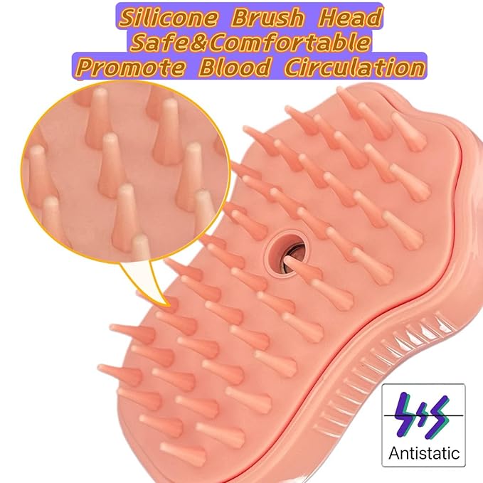 Cat Steam Brush,3 In1 Spray Cat&Dog for Hair Shedding and Cleaning,Silicone Spa Massage Pet Steamer Brushes with Misting Bathing&Dry Cleaning,Pet Grooming Steam Comb-Mewly Pet