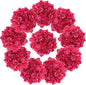 AVIVIHO Hot Pink Hydrangea Artificial Flowers Pack of 10 Full Fake Hydrangea Silk Flowers with Stems for Wedding Home Party Centerpieces Arch Spring Shop Decoration