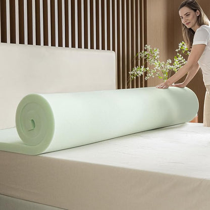 ZINUS 1.5 Inch Green Tea Memory Foam Mattress Topper, Smaller, More Convenient WonderBox Packaging, Pressure-Relieving Layers, CertiPUR-US Certified, King