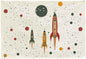 Outer Space Party Supplies Rocket Solar System Planet Themed Rectangular Banner Flag Wall Sign Decor Gift for Baby Boy Girl Kids,Nursery Above Crib Bedroom Playroom Reading Room Classroom Wall Decor