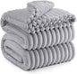 Bedsure GentleSoft California King Size Blanket for Bed - Cozy Soft Blankets for Women, Cute Large Throws for Girls, Light Grey, 102x96 Inches