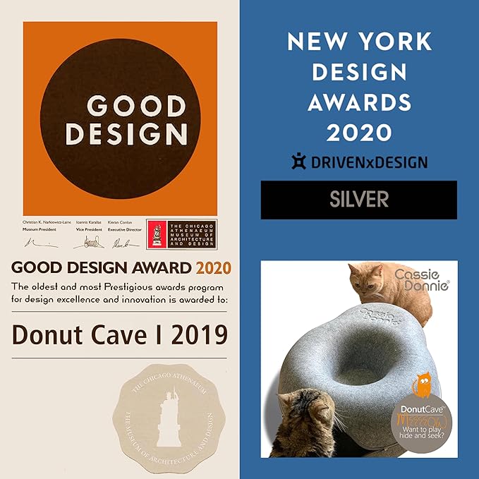 Premium Cat Bed caveTunnel Hiding Places for Indoor Cats(Large) Houses & Condos. Washable100% Nontoxic Eco-Friendly. Spaciousfor 2 Cats-Mewly Pet