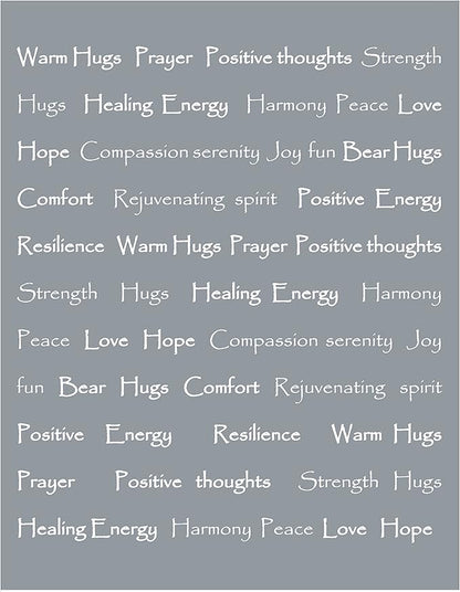 Chanasya Premium Sympathy Warm Hugs Gift Throw Blanket - Healing Gift Cancer Chemo Survivor Get Well Caring Gifts - Comfort Gift Blanket for Love Support Strength - Women Men Friend Grandpa - Gray