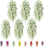 6-Pack Outdoor Faux Plants, 69-Flowered Large Morning Glory, Uv-Resistant Artificial Morning Glory,Perfect for Outdoor Decoration in All Seasons Such as Porches and Gardens (White)