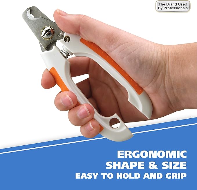 WAHL Pet Nail Clipper for Cutting Dog, Cat, & Animal Claws with Razor Sharp Stainless Steel Blades & Protective Safety Guard Locks for Safe Claw Care – Model 858448-Mewly Pet