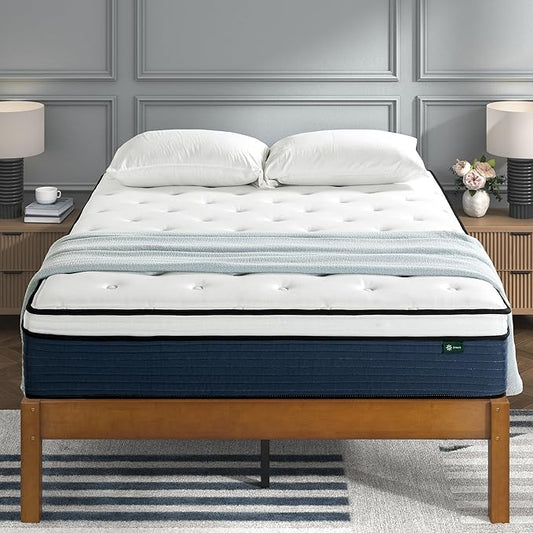 ZINUS 12 Inch Comfort Support Hybrid Mattress [New Version], King, Fiberglass Free, Medium Plush, Motion Isolation, Certified Safe Foams & Fabric, Mattress in A Box