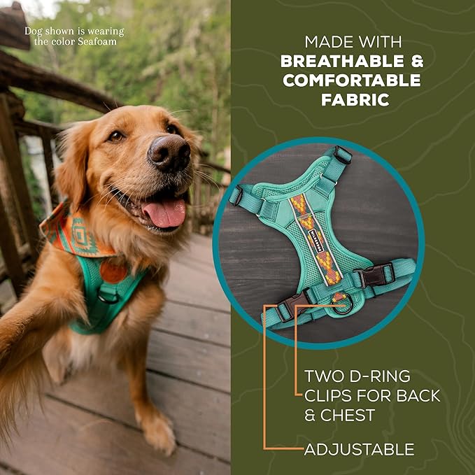 Wilderdog Lightweight Dog Harness with Reflective Straps - Medium - Seafoam-Mewly Pet