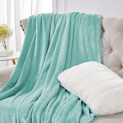 Walensee Fleece Blanket Plush Throw Fuzzy Lightweight (King Size 108x90 Light Blue) Super Soft Microfiber Flannel Blankets for Couch, Bed, Sofa Ultra Luxurious Warm and Cozy for All Seasons
