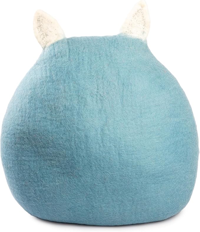 Luxurious Eco-Friendly Merino Wool Cat Cave Bed Sloth - Foldable Hideaway Pod for Indoor Cats - Premium Felt Kitten Beds - Covered Cat House for Ultimate Cozy Comfort by Woolygon-Mewly Pet