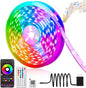 QZYL LED Lights for Bedroom, 50FT RGB LED Strip Lights with 44 Keys IR Remote, Smart LED Light Strip with Adhesive Backing Adjustable Brightness App Control for Bedroom Party Decoration