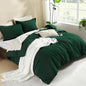 Litanika Oversized King Comforters Emerald Green Super King Size, 3 Pieces Lightweight Solid Bedding Comforter Set, All Season Fluffy Bed Set (120x120In Comforter & 2 Pillowcases)