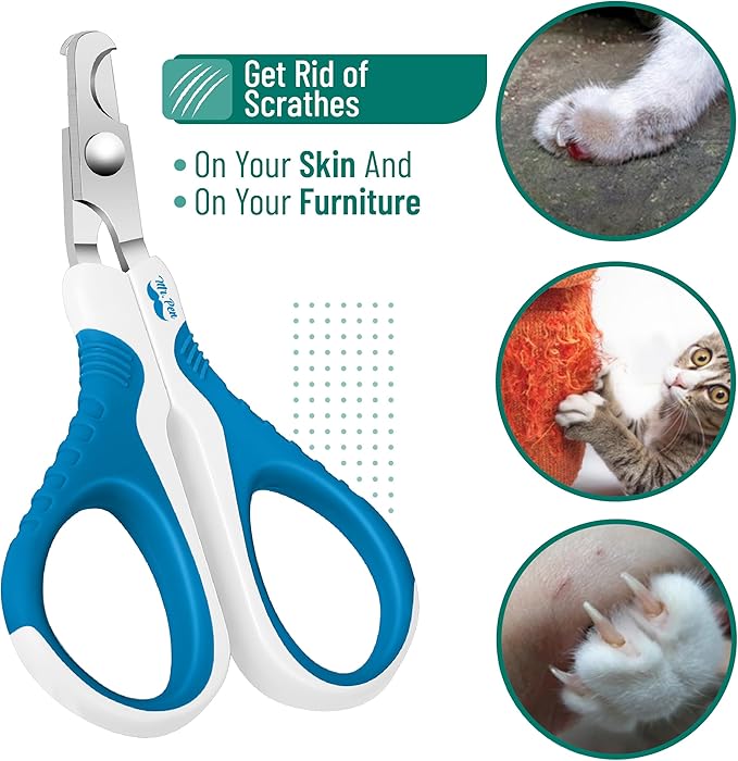 Mr. Pen Cat Nail Trimmer - Blue & White, Cat & Kitten Nail Clipper, Pet Claw Trimmer for Small Dogs-Mewly Pet