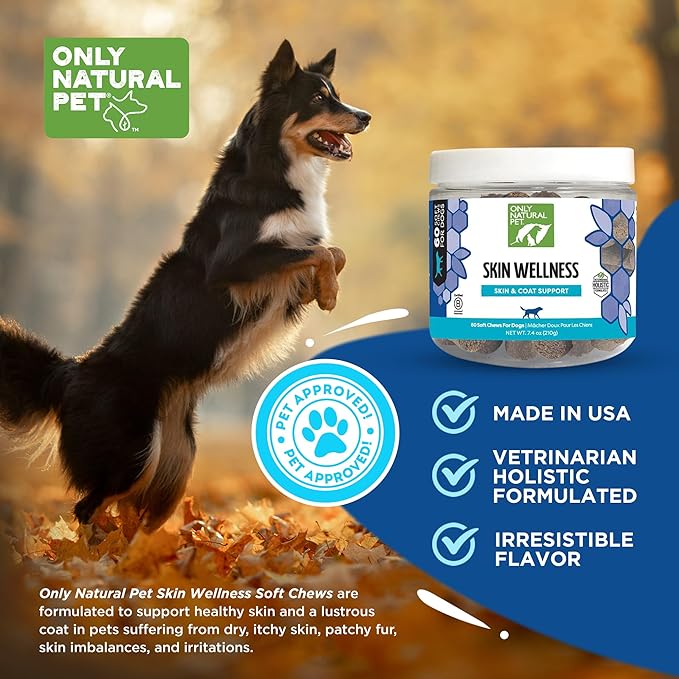 Only Natural Pet Skin Wellness Soft Chew 60 Count-Mewly Pet