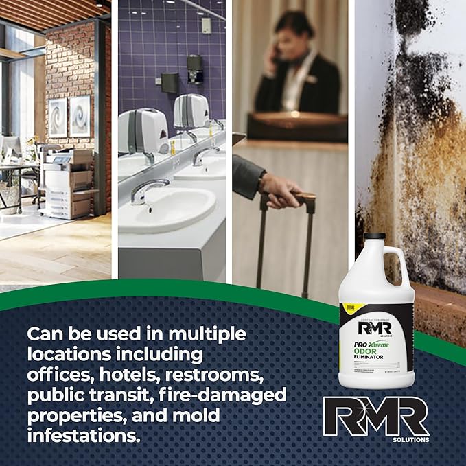 RMR PRO-Xtreme Odor Eliminator, Commercial-Strength Formula, Naturally Destroys Odors, Organic Solution, Tackles The Worst Odors, No Masking or Cover-Up Fragrances, Safe and Easy to Use, 1 Gallon-Mewly Pet