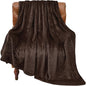 BEDELITE Fleece Blanket Twin Size Brown Throw Blankets for Couch & Bed, Luxury Plush Cozy Fuzzy Blanket 60x80 inches, Super Soft Warm Lightweight Throw Blanket for Travel Camping