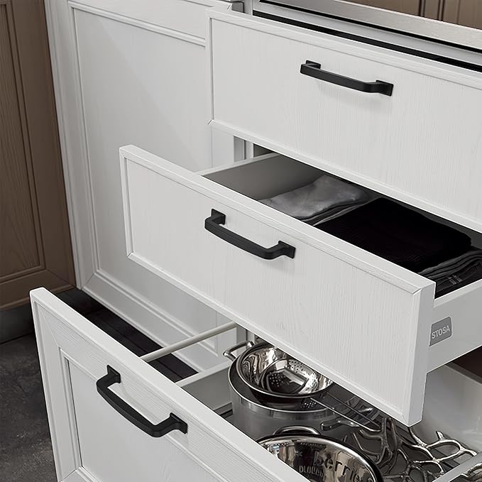 khtumeware 20 Pack Kitchen Handles - 5 Inch Black Cabinet & Drawer Pulls Matte Black Finish