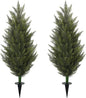 3.6FT Fake Topiary Trees Artificial Outdoor 2 Pcs Faux Cedar Tree UV Resistant Shrubs for Outdoor Patio, Porch, Garden Indoor Planters Home Decoration