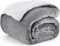 Bedsure GentleSoft Sherpa Fleece Throw Blanket Twin Size for Couch - Thick and Warm Throw for Women and Men, Soft Fuzzy Plush Blanke for Winter, Grey, 60x80 Inches