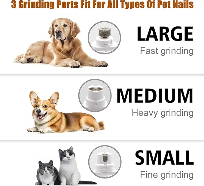2-in-1 Dog & Cat Nail Clipper and Grinder,LED Lights & Safety Guard for Large Medium Small Dogs Cats Claw Trimmer,Claw Grooming Tool for for Cats and Small Dogs-Mewly Pet