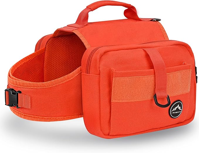 Himal Outdoors Dog Backpack & Saddle Bag, Tactical Hiking Backpack for Large Dogs with Side Pockets & Adjustable Strap-Mewly Pet