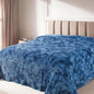 Richave Twin Size Blanket, Premium Lightweight Anti-Static 66x90 Inches 3D Clouds Stylish Jacquard Velvet Plush Bed Blanket for Twin XL Extra Long Bed, Tie-dye Stone Blue