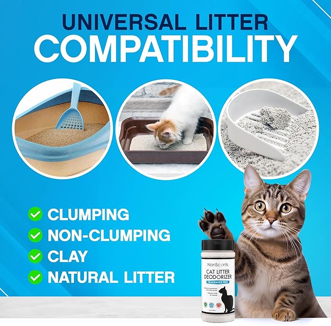 NonScents Odor Control Cat Litter Deodorizer - Professional Strength Odor Neutralizer, 16oz-Mewly Pet