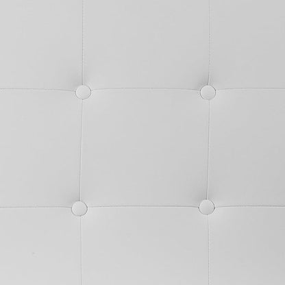 Flash Furniture Lennox Tufted Upholstered Twin Size Headboard in White Vinyl