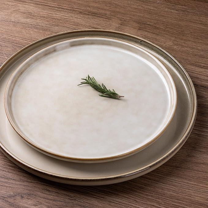 GBHOME Ceramic Dinnerware Sets for 12, 36 Pieces Stoneware Plates and Bowls Sets, Reactive Glaze Dishes -Scratch Resistant, Dishwasher&Microwave Safe-Mewly Pet