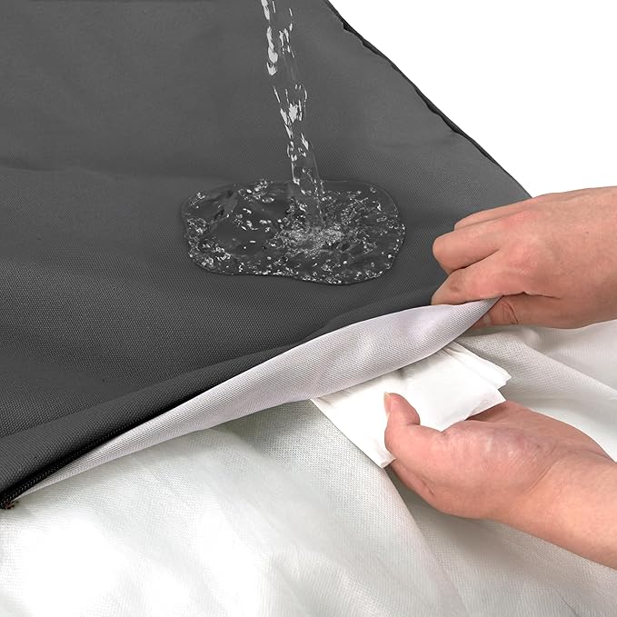 Sytopia 36-Inch Canvas Outdoor Dog Bed, Waterproof & Washable with Removable Cover, Ideal for Medium & Large Dogs, Chew-Proof Great for Indoor, Outdoor, Crate, or Patio Use (Dark Grey)-Mewly Pet