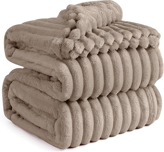 Bedsure GentleSoft Mocha Meringue California King Size Blanket for Couch - Cozy Soft Blankets for Women, Cute Small Fleece Throws for Girls, Birthday Gifts for Women, 102x96 Inches