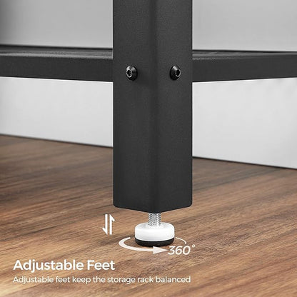 VASAGLE 40" Industrial Console Table, 3 Tier Entryway Table with Storage Shelf, Narrow Sofa Tables for Living Room, Hallway, Entrance Hall, Corridor, Bedroom, Rustic Brown and Black ULNT81BX