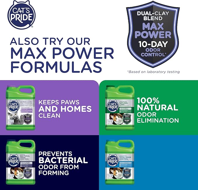 Cat's Pride Lightweight Clumping Litter: Flushable - Powerful Odor Control - Scented, 10 Pounds-Mewly Pet