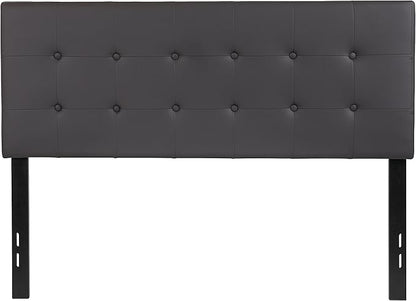 Flash Furniture Lennox Tufted Upholstered Full Size Headboard in Gray Vinyl