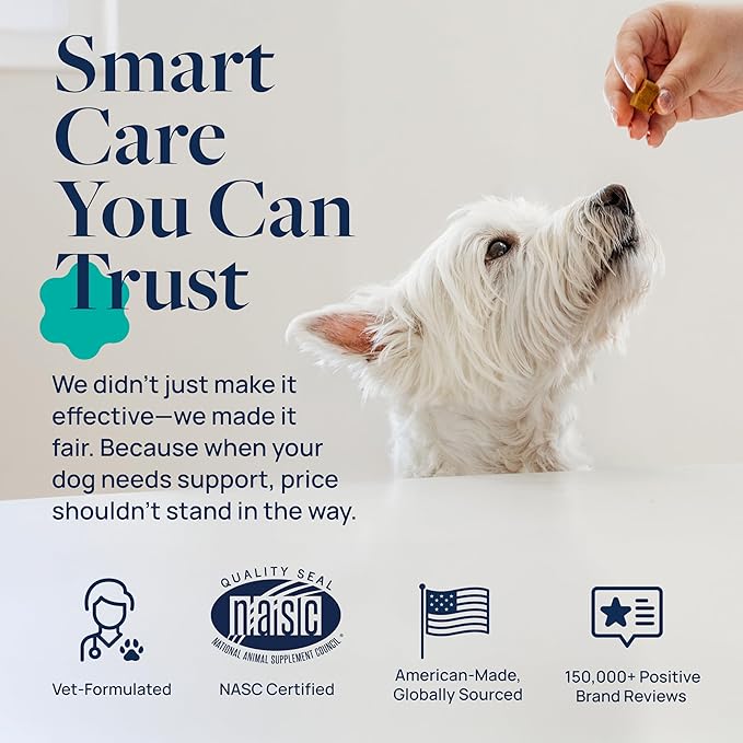 Veterinary Formula Gut Health Supplement for Dogs – Vet-Formulated Probiotic Chews with Digestive Enzymes & Fiber – Smart Vitality Supports Digestive Health, Gut Balance & Stool Quality, 60 Soft Chews-Mewly Pet