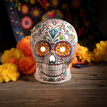 Scentsationals Wax Melt Warmer for Scented Wax Melts - Day of The Dead Collection Vistoso - Candle Melter for Fragrance Cubes and Tarts