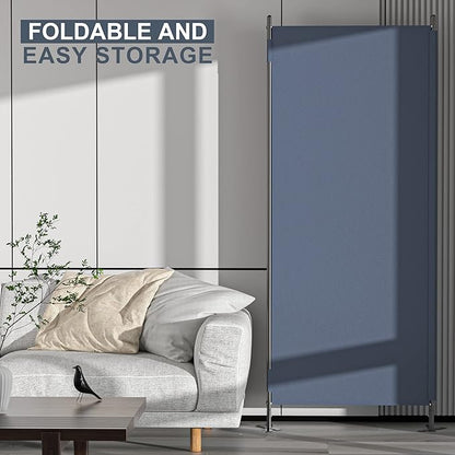 Room Divider Screen JAXPETY 6Ft Room Partition Wall Divider 88" W Folding Privacy Screens Indoor Room Partitions and Dividers Freestanding Room Separator for Office Hospital, Bluish Grey