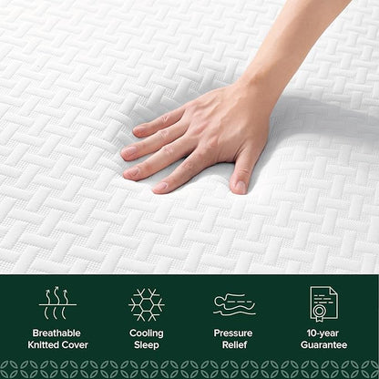 ZINUS 6 Inch Twin Cooling Essential Memory Foam Mattress [NewVersion], Fiberglass Free, Medium Feel, Breathable Cooling Layers, Certified Safe Materials