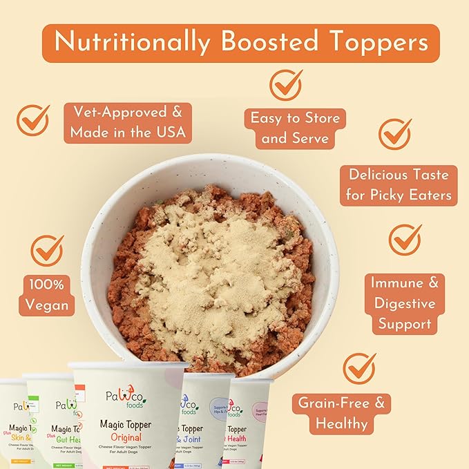 PawCo Magic Topper Variety Pack - Dog Food Topper for Picky Eaters, Grain-Free Meal Enhancer, Supports Immune & Digestive Health, 800g-Mewly Pet