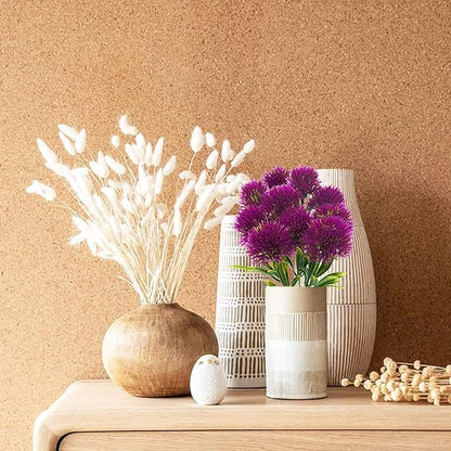 Uieke 10 Pcs Dandelion Artificial Flowers Purple Flowers Fake Plants Flower Bouquet Plastic Flowers for Home DIY Decoration Wedding Decor