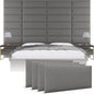 Vänt Upholstered Wall Panels - King/Cal King Size Wall Mounted Headboards - Boucle Grey - Twin/King - Set of 4 Panels (Each Individual Panel 39"x11.5")