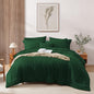 Monbix King Size Comforter Set - 7 Pieces Bed in a Bag King, Emerald Green Bedding Sets with Comforter, All Seasons Down Alternative Comforter Bed Set with Sheets, Pillowcases & Shams