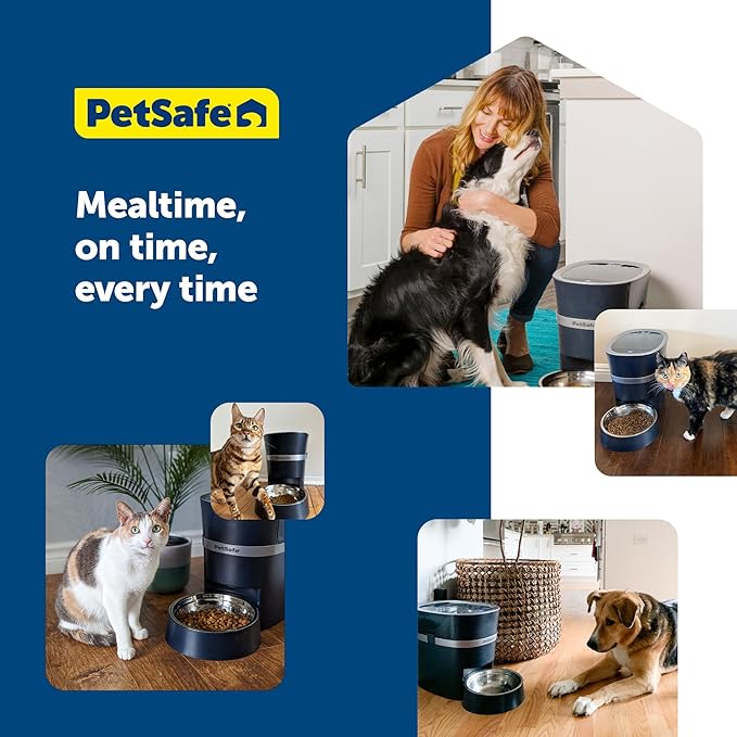 PetSafe Smart Feed - Electronic Pet Feeder for Cats & Dogs - 6L/24 Cup Capacity - Programmable Mealtimes - Alexa, Apple & Android Compatible - Backup Batteries Ensure Meal Delivery During Power Outage-Mewly Pet