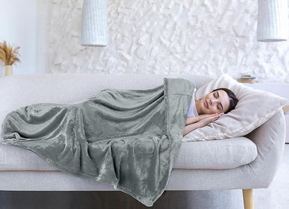 Utopia Bedding Fleece Blanket Queen Size Ash Grey 300GSM Luxury Fuzzy Soft Anti-Static Microfiber Bed Blanket (90x90 Inch)