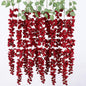 mizii 6Pcs Burgundy Wisteria Hanging Flowers 48" Silk Wisteria Artificial Flowers Garland Vines Fake Hanging Flowers Decoration for Wedding Flower Wall Backdrop Centerpieces Room Decor (Burgundy)