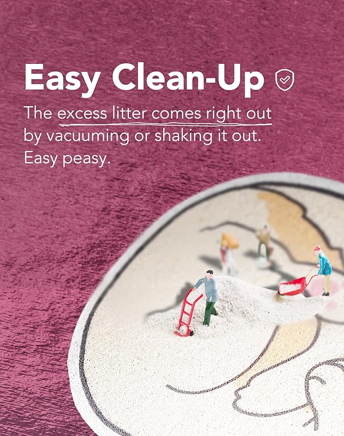 Lukamoo® Cute Cat Litter Mat (30’’x20’’), Large/L, for Kitty Litter & Cute Cat Litter Box-Mewly Pet